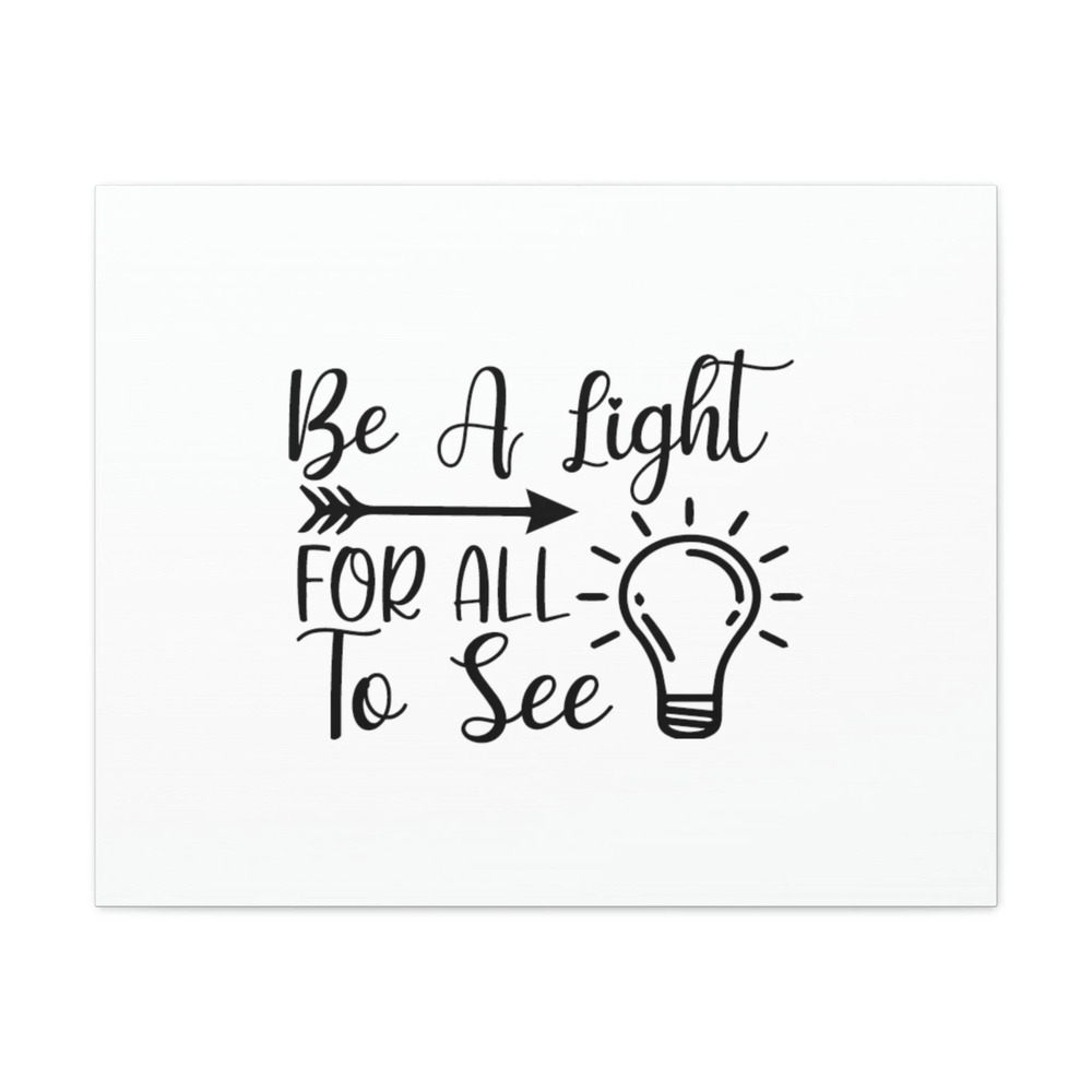 Scripture Walls John 8:12 Be A Light For All To See Arrow Bible Verse Canvas
